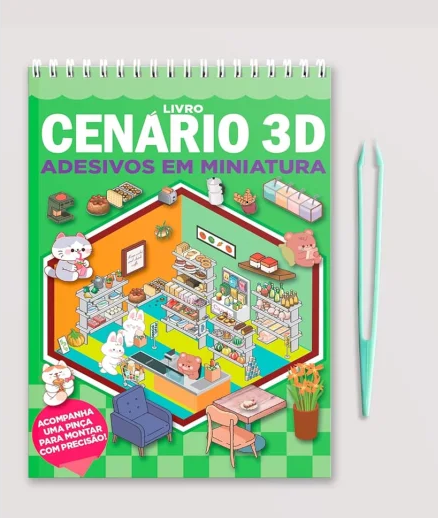 LIVRO CENARIO 3D ADESIVOS EM MINIATURA 2