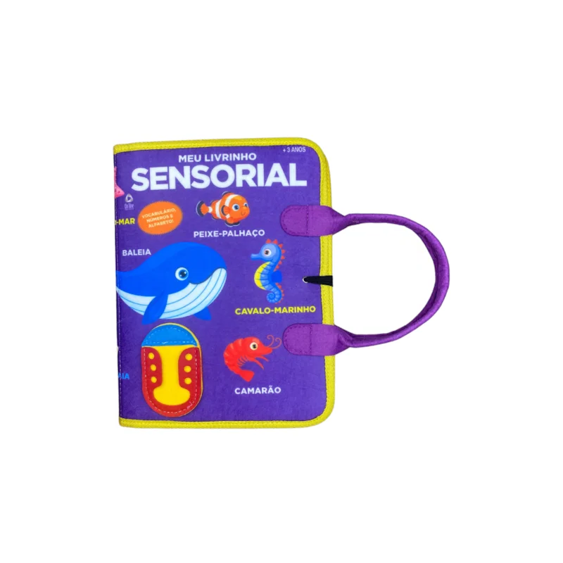 LIVRO EDUCATIVO MONTESSORI: MEU LIVRINHO SENSORIAL MALETA EDUCATIVA - FUNDO DO MAR