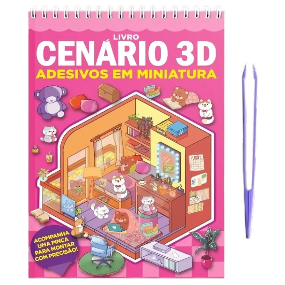 LIVRO CENARIO 3D ADESIVOS EM MINIATURA 1