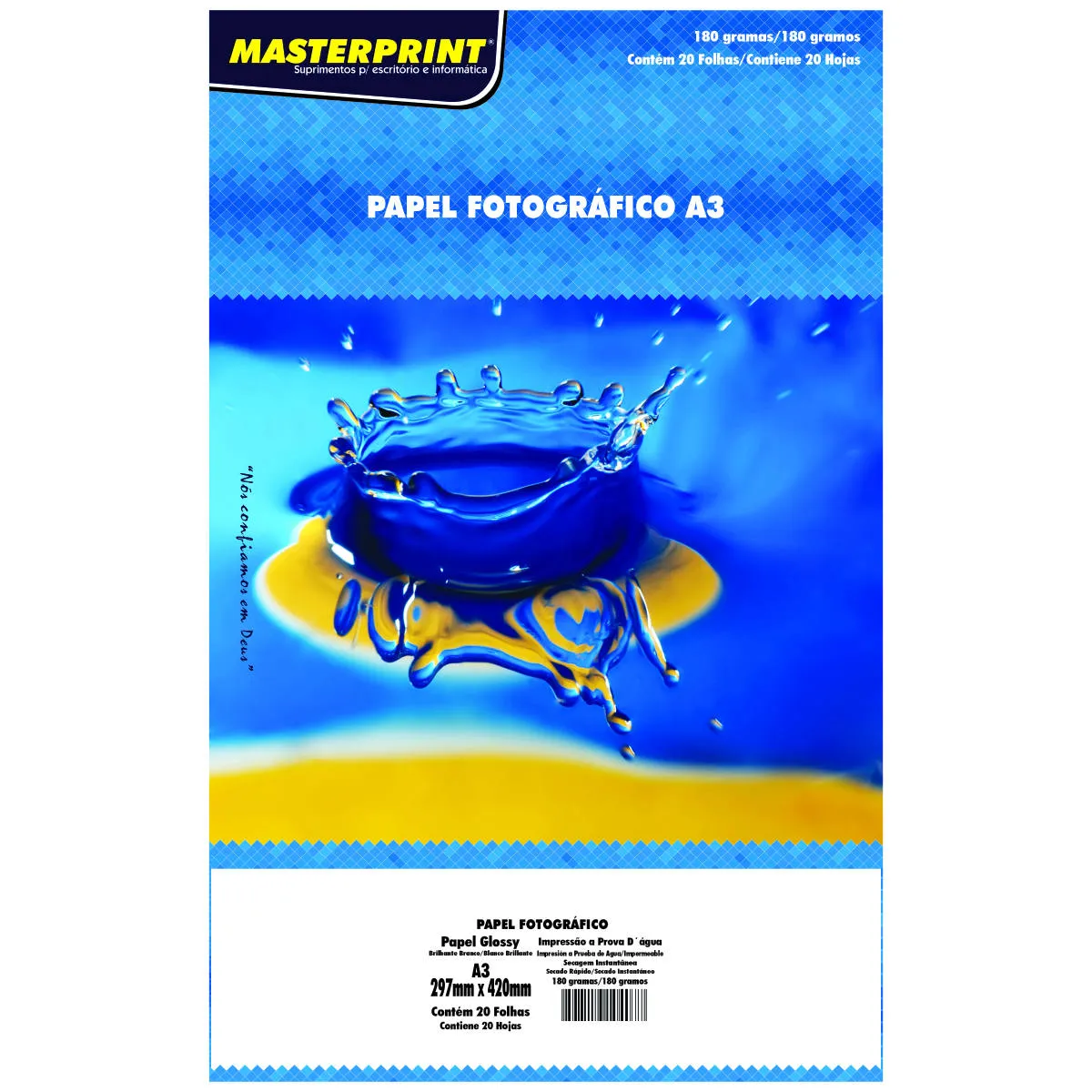 PAPEL FOTOGRAFICO 180G A3 IMP PROVA D'AGUA 50FLS